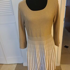 Calvin Klein beige knit dress sz L